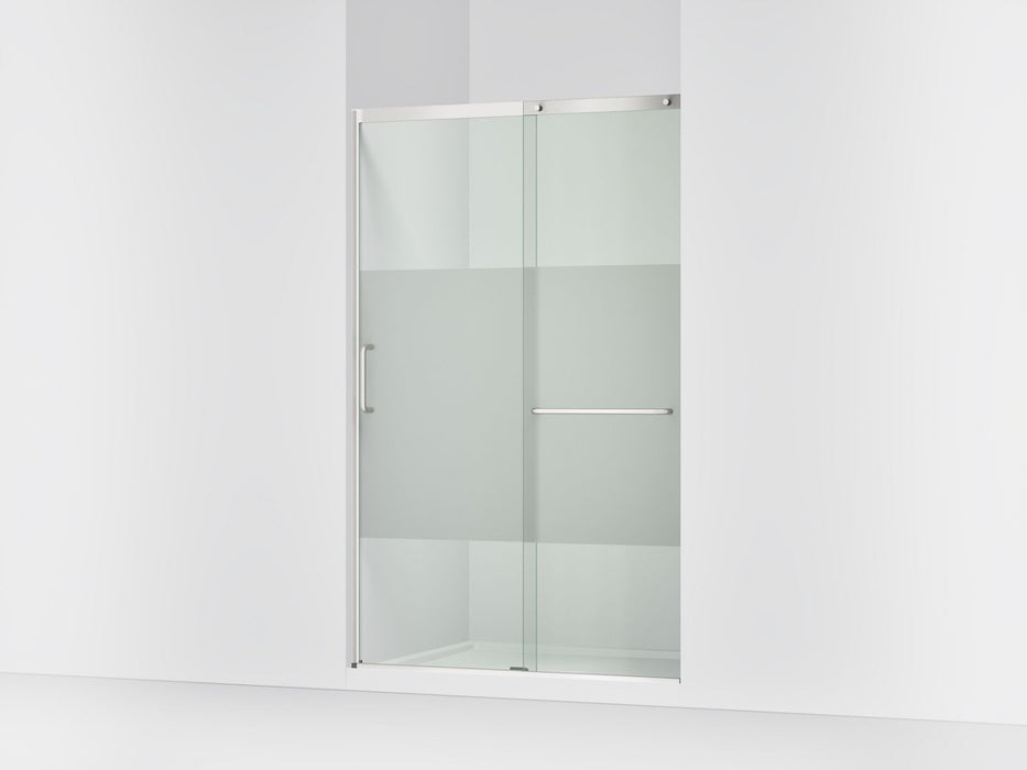 KOHLER K-707614-8G81 Elate Sliding shower door, 75-1/2" H x 50-1/4 - 53-5/8" W, with heavy 5/16" thick Crystal Clear...