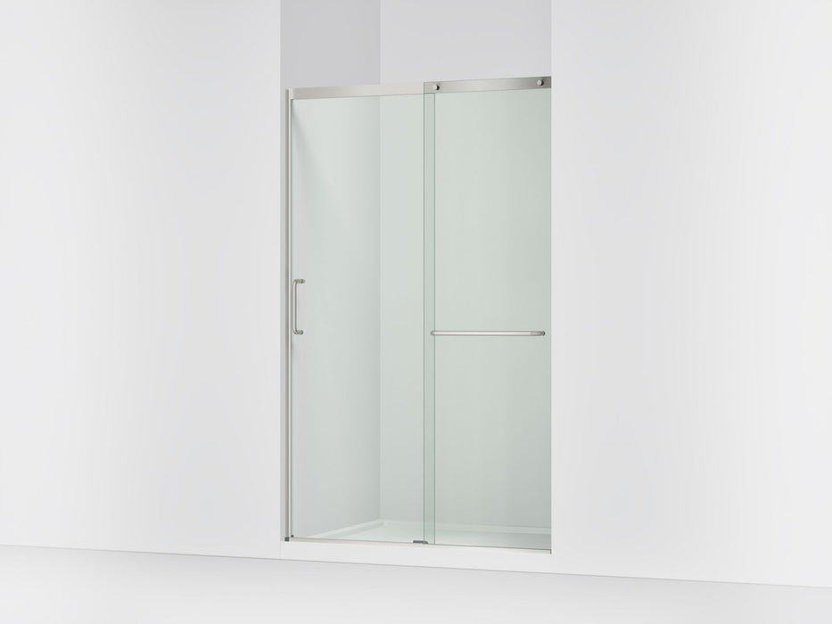 KOHLER K-707614-8L Elate Sliding shower door, 75-1/2" H x 50-1/4 - 53-5/8" W, with heavy 5/16" thick Crystal Clear glass,...