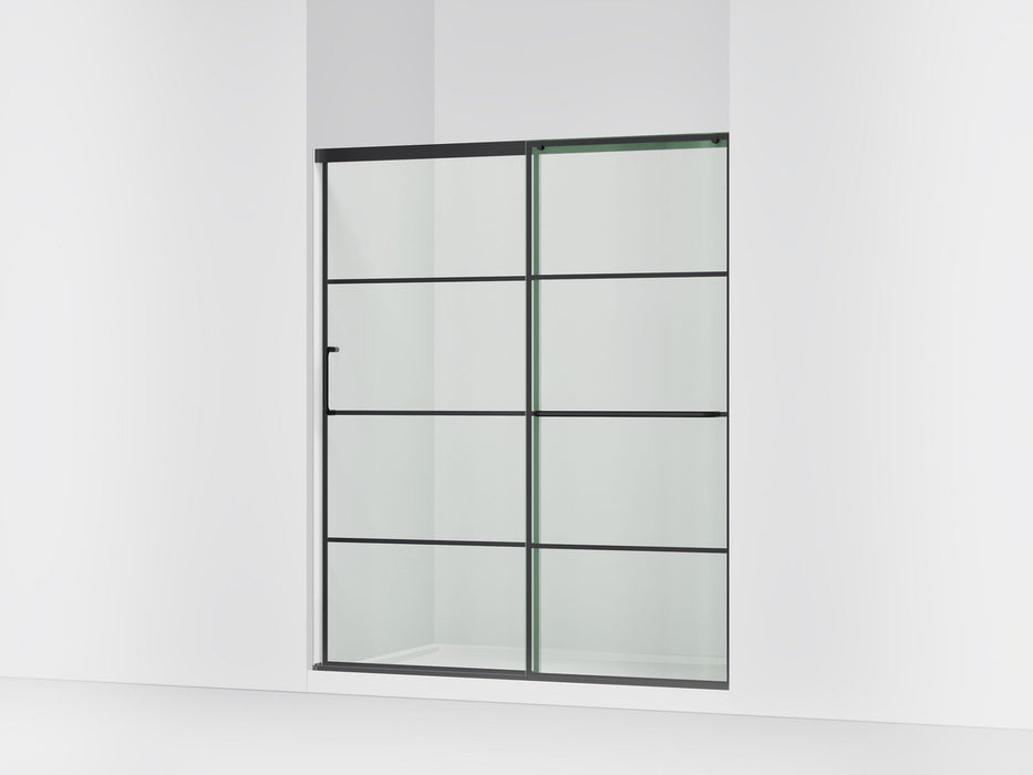 KOHLER K-707615-8G79 Elate Sliding shower door, 75-1/2" H x 56-1/4 - 59-5/8" W, with heavy 5/16" thick Crystal Clear...