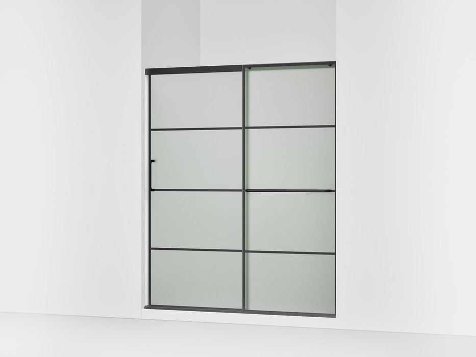 KOHLER K-707615-8G80 Elate Sliding shower door, 75-1/2" H x 56-1/4 - 59-5/8" W, with heavy 5/16" thick Frosted glass with...