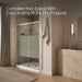 KOHLER K-707615-8G81 Elate Sliding shower door, 75-1/2" H x 56-1/4 - 59-5/8" W, with heavy 5/16" thick Crystal Clear...