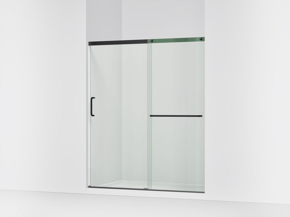 KOHLER K-707615-8L Elate Tall 75-1/2" H sliding shower door with 5/16"-thick glass, matte black