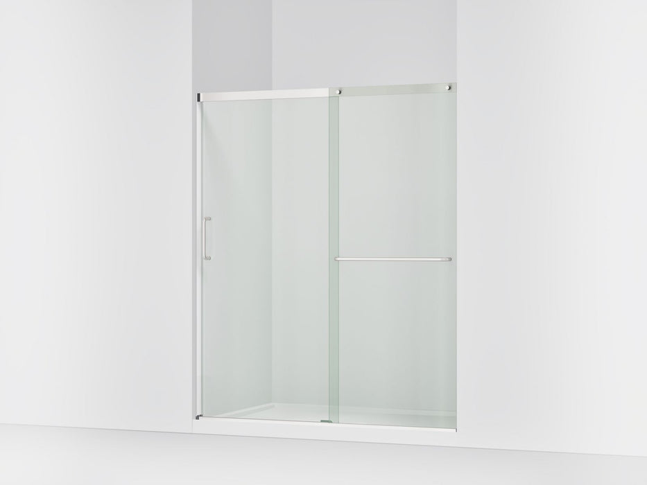 KOHLER K-707616-8L Elate Sliding shower door, 75-1/2" H x 62-1/4 - 65-5/8" W, with heavy 5/16" thick Crystal Clear glass,...