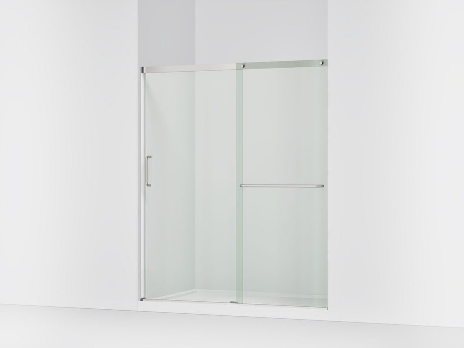 KOHLER K-707616-8L Elate Sliding shower door, 75-1/2" H x 62-1/4 - 65-5/8" W, with heavy 5/16" thick Crystal Clear glass,...