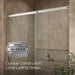 KOHLER K-707616-8L Elate Sliding shower door, 75-1/2" H x 62-1/4 - 65-5/8" W, with heavy 5/16" thick Crystal Clear glass,...