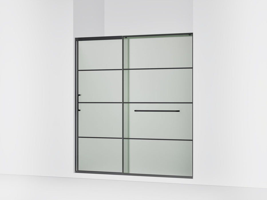 KOHLER K-707617-8G80 Elate Sliding shower door, 75-1/2" H x 68-1/4 - 71-5/8" W, with heavy 5/16" thick Frosted glass with...