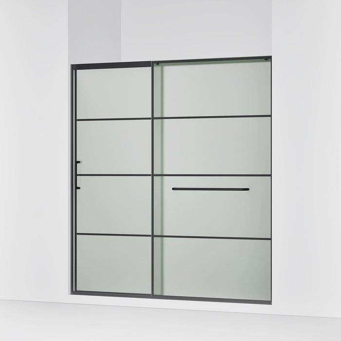 KOHLER K-707617-8G80 Elate Sliding shower door, 75-1/2" H x 68-1/4 - 71-5/8" W, with heavy 5/16" thick Frosted glass with...