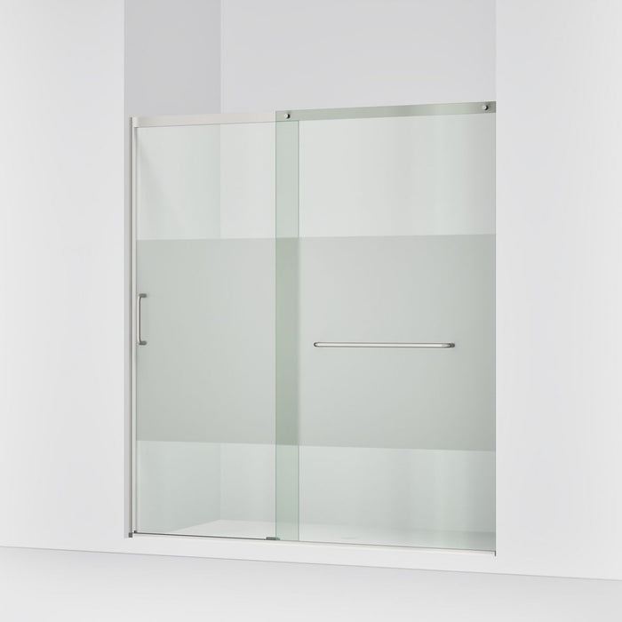 KOHLER K-707617-8G81 Elate Sliding shower door, 75-1/2" H x 68-1/4 - 71-5/8" W, with heavy 5/16" thick Crystal Clear...