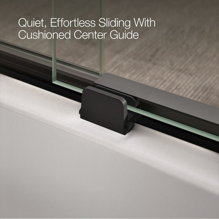 KOHLER K-707618-8G79 Elate Sliding bath door, 56-3/4" H x 56-1/4 - 59-5/8" W with heavy 5/16" thick Crystal Clear glass...