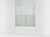 KOHLER K-707618-8G81 Elate Sliding bath door, 56-3/4" H x 56-1/4 - 59-5/8" W with heavy 5/16" thick Crystal Clear glass...