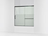 KOHLER K-707618-8G81 Elate Sliding bath door, 56-3/4" H x 56-1/4 - 59-5/8" W with heavy 5/16" thick Crystal Clear glass...