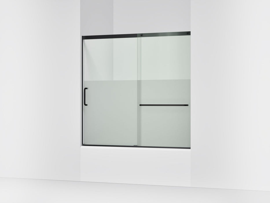 KOHLER K-707618-8G81 Elate Sliding bath door, 56-3/4" H x 56-1/4 - 59-5/8" W with heavy 5/16" thick Crystal Clear glass...