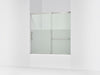 KOHLER K-707618-8G81 Elate Sliding bath door, 56-3/4" H x 56-1/4 - 59-5/8" W with heavy 5/16" thick Crystal Clear glass...