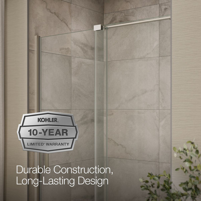 KOHLER K-707622-8L Echelon Sliding shower door, 71-3/4" H x 43-3/4 - 47-3/4" W, with 5/16" thick Crystal Clear glass