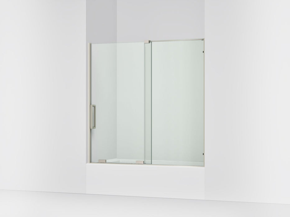 KOHLER K-707623-8L Echelon Sliding bath door, 58-1/4" H x 55-3/4 - 59-3/4" W, with 5/16" thick Crystal Clear glass,...