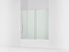 KOHLER K-707623-8L Echelon Sliding bath door, 58-1/4" H x 55-3/4 - 59-3/4" W, with 5/16" thick Crystal Clear glass,...