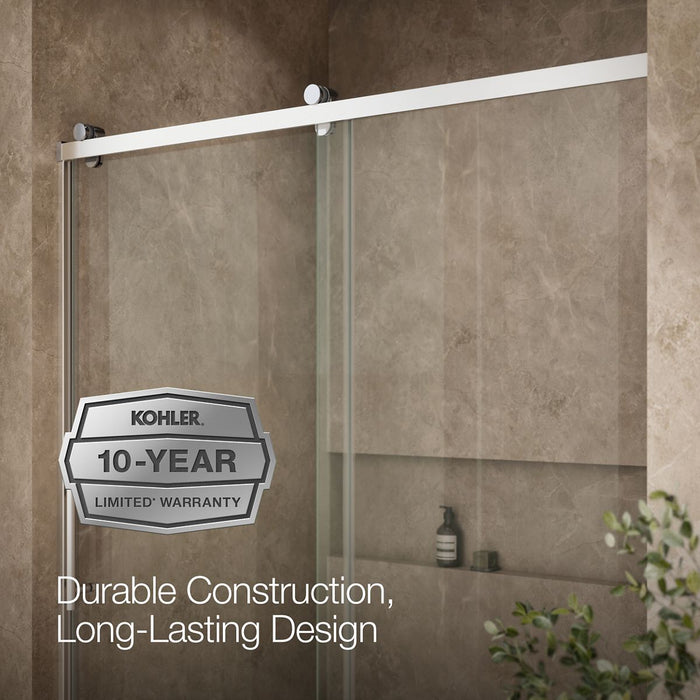 KOHLER K-709079-10L Rely 77" H sliding shower door with 3/8"-thick glass