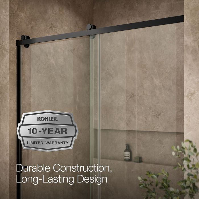 KOHLER K-709079-10L Rely 77" H sliding shower door with 3/8"-thick glass
