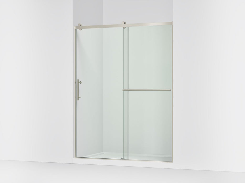 KOHLER K-709081-10L Rely 77" H sliding shower door with 3/8"-thick glass, anodized brushed nickel