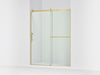 KOHLER K-709081-10L Rely 77" H sliding shower door with 3/8"-thick glass, vibrant brushed moderne brass