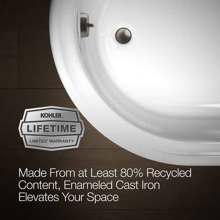 KOHLER K-710-P5 Iron Works 66" x 36" freestanding bath
