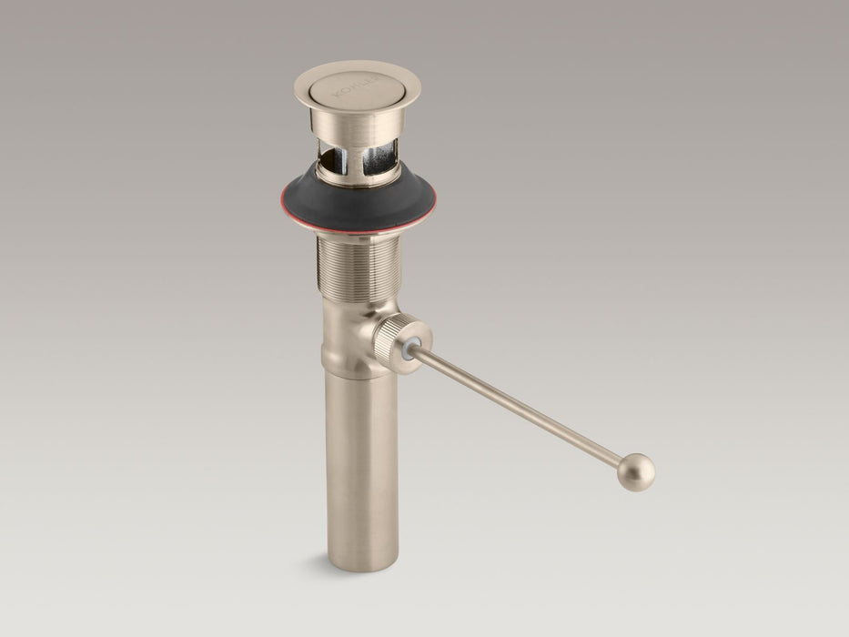 KOHLER K-7114-A Premier pop-up drain, exposed, with overflow