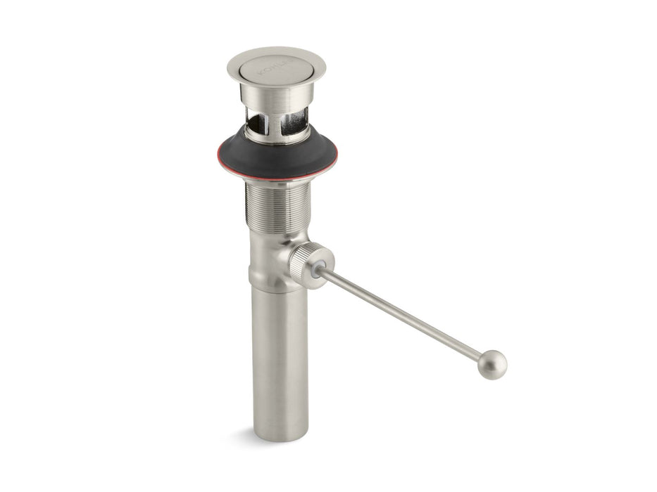 KOHLER K-7114-A Premier pop-up drain, exposed, with overflow
