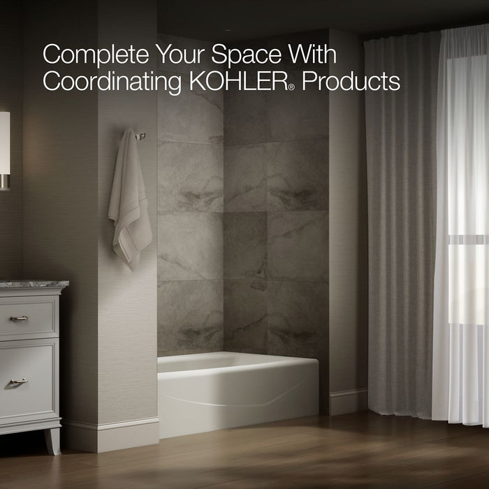 KOHLER K-713 Villager 60" x 34-1/4" alcove bath, left drain, biscuit - view 3
