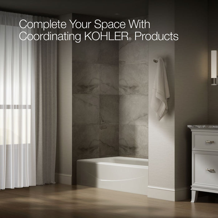 KOHLER K-714 Villager 60" x 34-1/4" alcove bath, right drain, biscuit - view 3