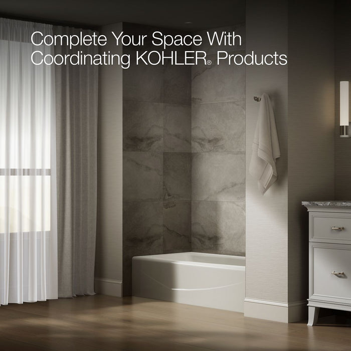 KOHLER K-716 Villager 60" x 30-1/4" alcove bath, right drain, biscuit - view 3