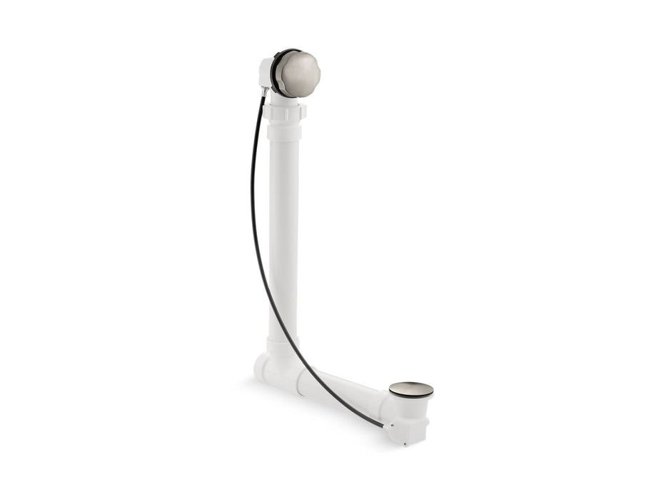 KOHLER K-7213 Clearflo Cable bath drain with PVC tubing, vibrant brushed nickel