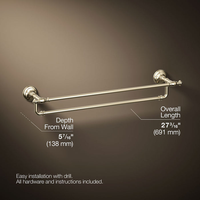 KOHLER K-72570 Artifacts 24" double towel bar