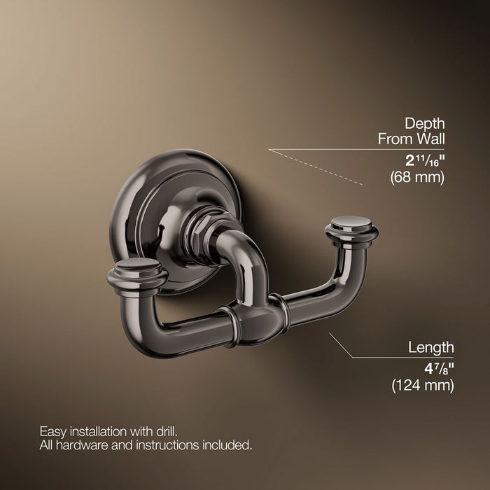 KOHLER K-72572 Artifacts Double robe hook