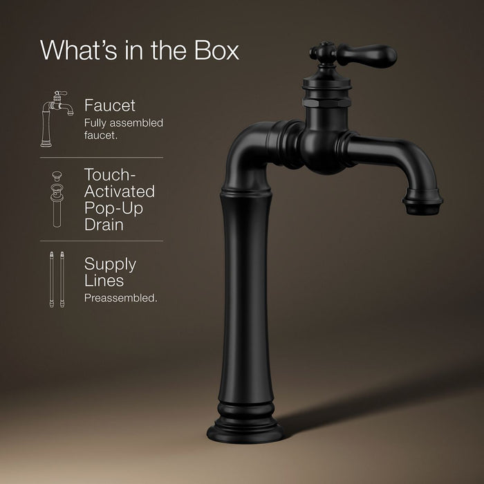 KOHLER K-72763-9M Artifacts Single-handle bathroom sink faucet, 1.2 gpm