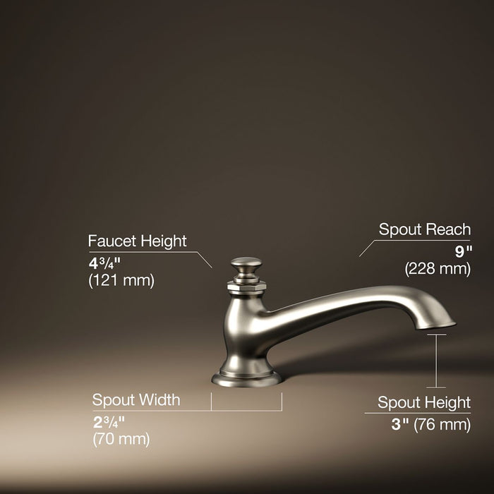 KOHLER K-72777 Artifacts Deck-mount bath spout with flare design