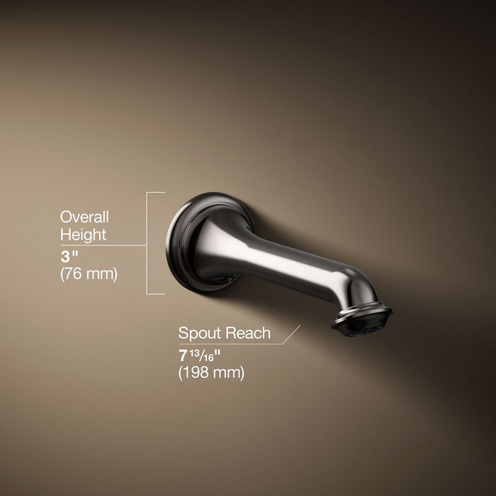 KOHLER K-72792 Artifacts Wall-mount bath spout with turned design