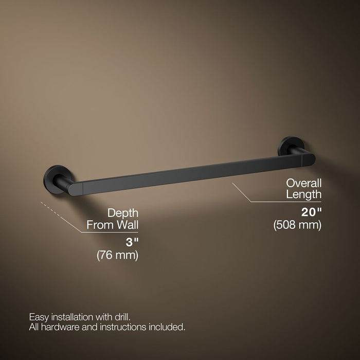 KOHLER K-73141 Composed 18" towel bar