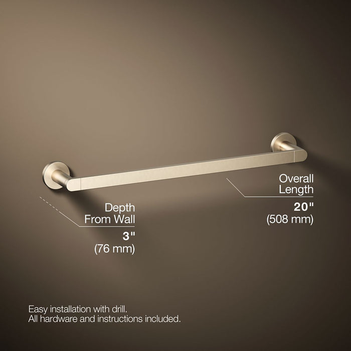 KOHLER K-73141 Composed 18" towel bar