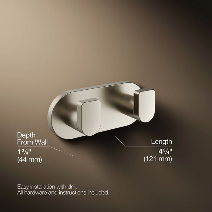 KOHLER K-73146 Composed Double robe hook