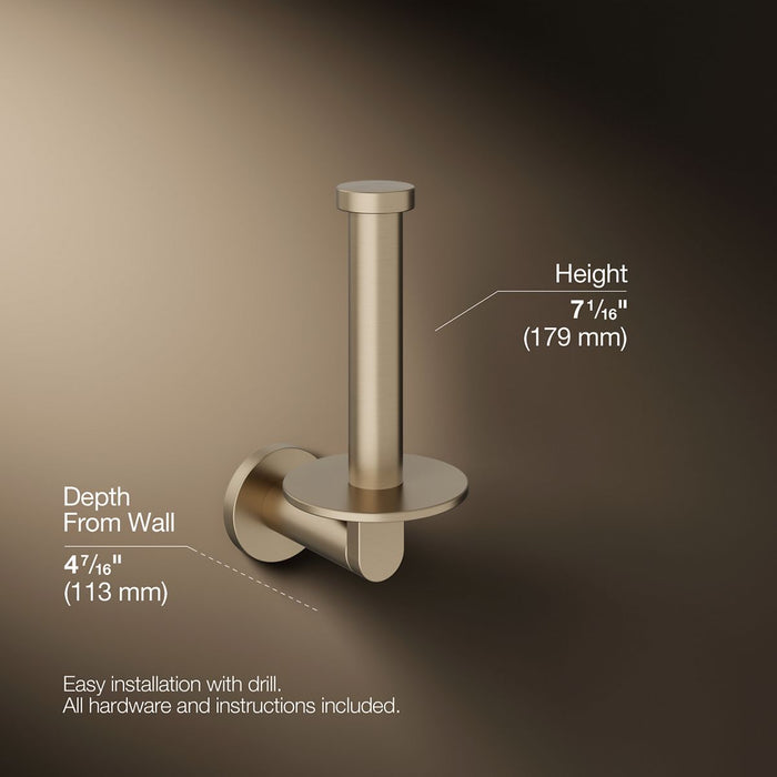 KOHLER K-73148 Composed Vertical toilet paper holder