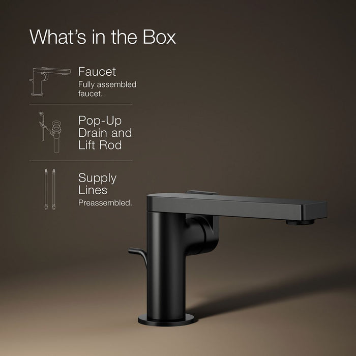 KOHLER K-73167-4 Composed Single-handle bathroom sink faucet with Lever handle, 1.2 gpm