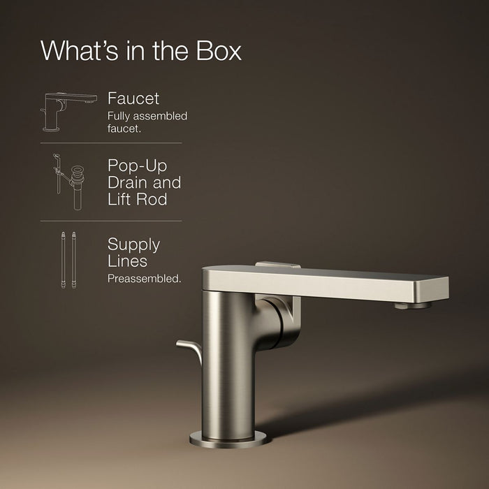 KOHLER K-73167-4 Composed Single-handle bathroom sink faucet with Lever handle, 1.2 gpm