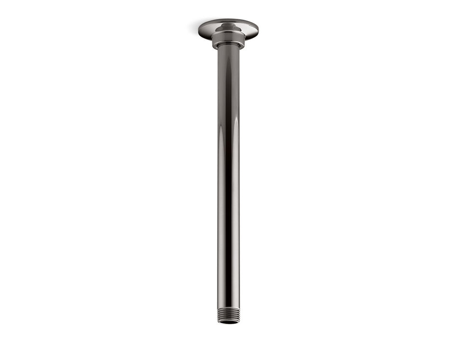 KOHLER K-7392 12" ceiling-mount single-function rainhead arm and flange, vibrant titanium