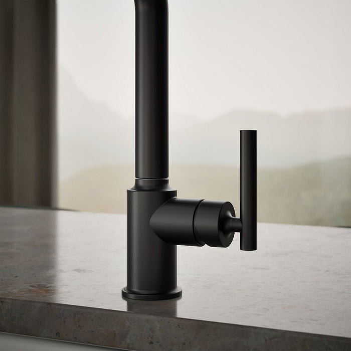 KOHLER K-7505 Purist Pull-out kitchen sink faucet with three-function sprayhead