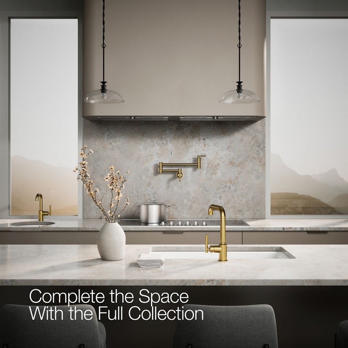 KOHLER K-7505 Purist Pull-out kitchen sink faucet with three-function sprayhead