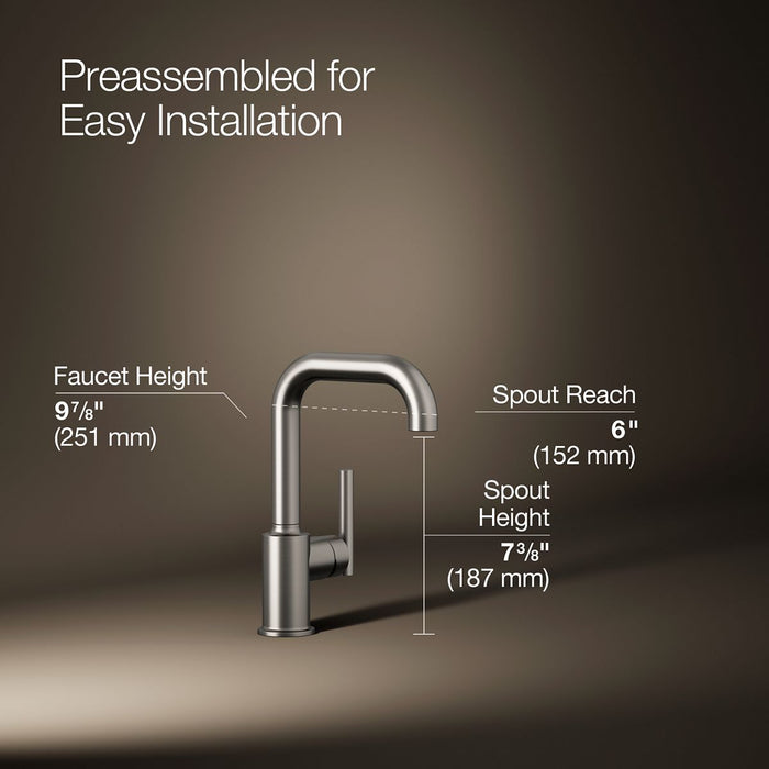 KOHLER K-7509 Purist Single-handle bar sink faucet