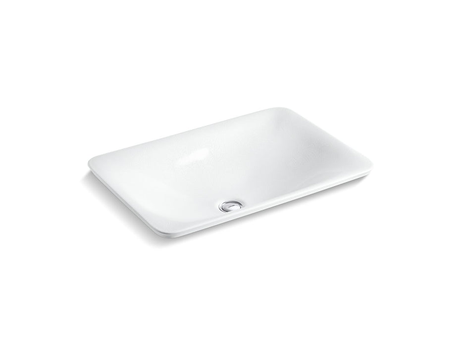 KOHLER K-75749-FP1 Sartorial 21" rectangular drop-in bathroom sink, no overflow