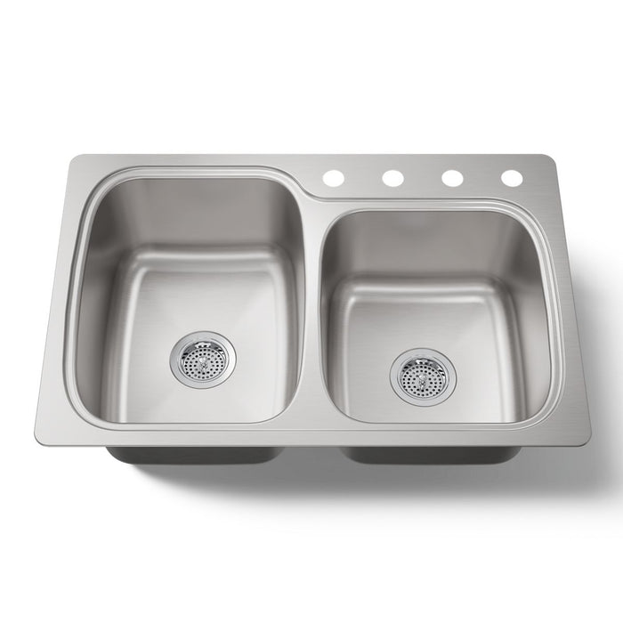 KOHLER K-75791-4 Verse 33" top-/undermount double-bowl kitchen sink