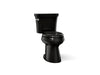 KOHLER K-76301 Highline Two-piece elongated toilet with concealed trapway, 1.28 gpf, black black