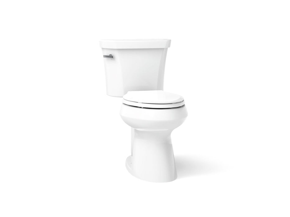 KOHLER K-76301 Highline Two-piece elongated toilet with concealed trapway, 1.28 gpf, white